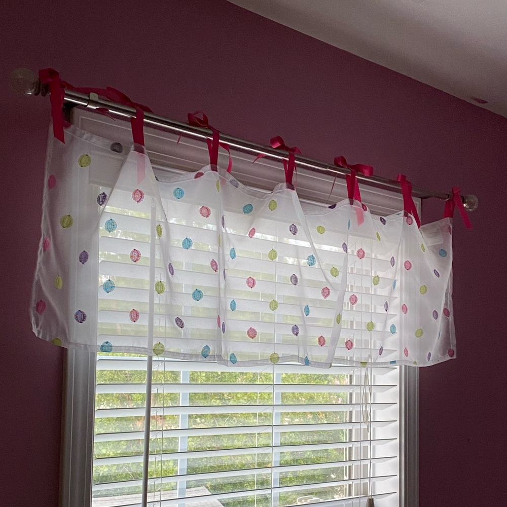 Shear  Polka Dot Valance